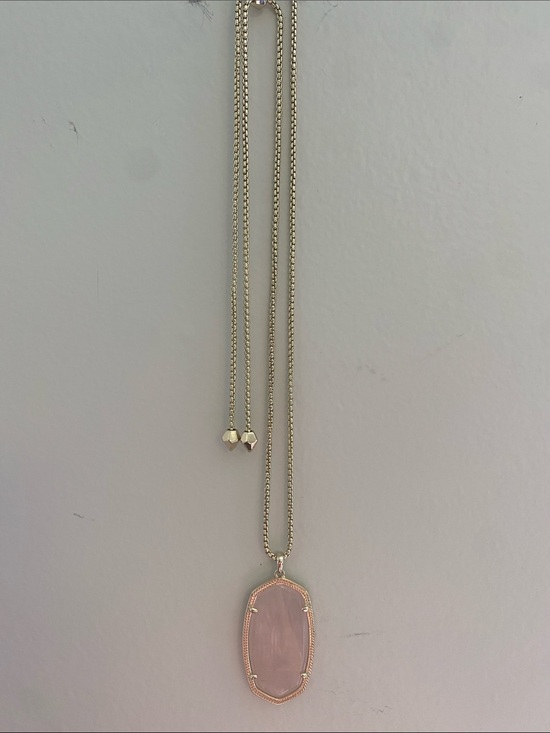 Kendra Scott Jewelry - KENDRA SCOTT Gold Rose Quartz Pendant Necklace in Pink - Women's Jewelry